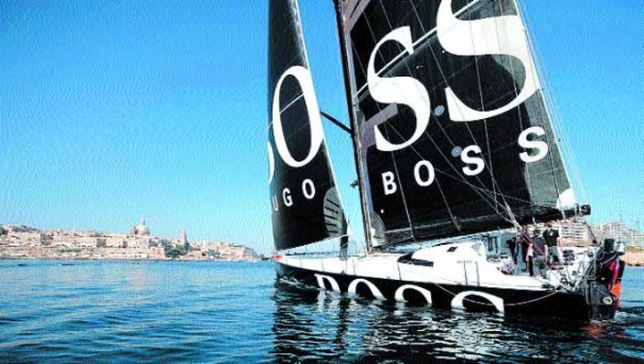 Hugo Boss Yacht Visits Island