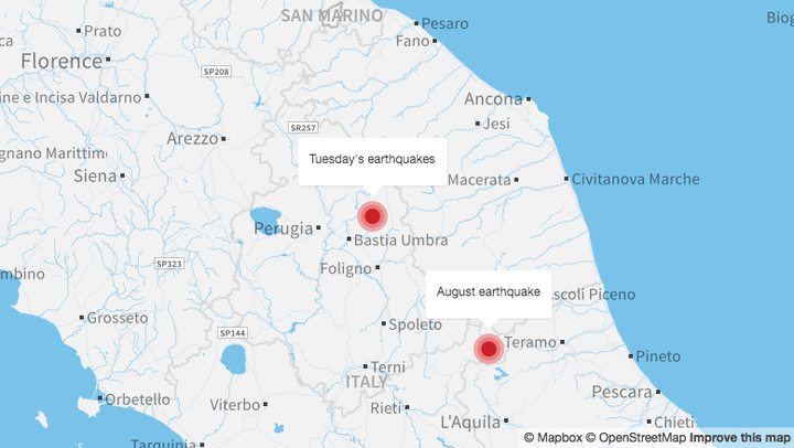 Two powerful quakes hit Italy ...