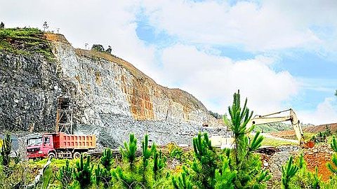 At Midlands: Mountain Blown to Line the Bagatelle Dam
