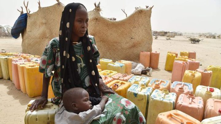 This woman and her child have fled Boko Haram violence in Niger and are living in a refugee camp