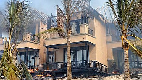 Fire at Grand Mauritian: Employees involved into the work on Oct. 17