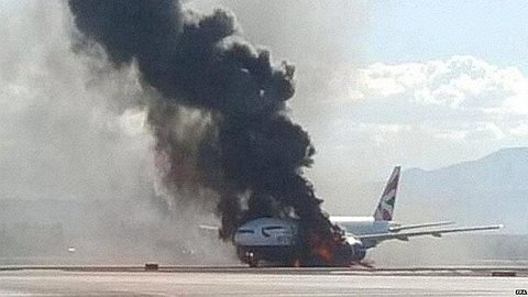 British Airways Plane Catches Fire at Las Vegas Airport; 13 Injured