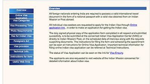 Indian VISA: Form Available in Internet