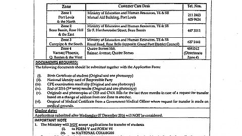 Éducation secondaire: les collèges régionaux ouverts aux transferts