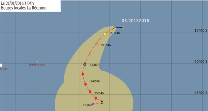 Une tempête tropicale évolue actuellement, très loin au nord-est de Rodrigues.
