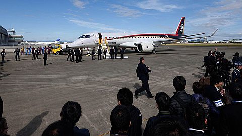 Japan’s First Home-Made Jet Back in Hangar After Aborted Tests
