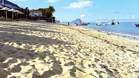 Public Beach of Flic en Flac Enlarged Soon.