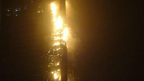 High-Rise Tower in Dubai's Marina District Catches Fire, No Reports of Casualties