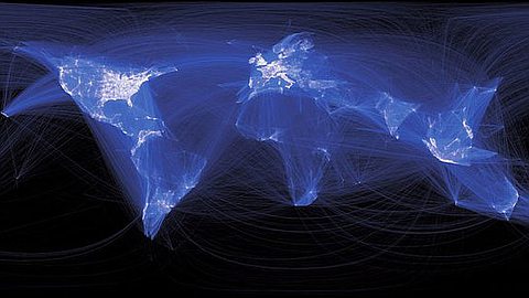 Picture of the Day: Facebook Relationships on a World Map