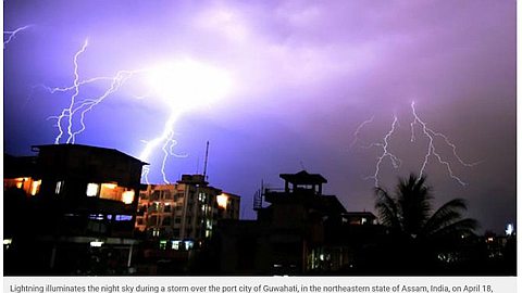 Lightning Strikes Kill at Least 90 in India