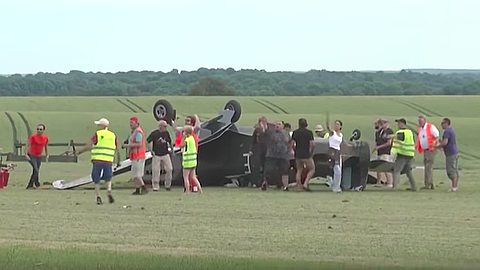 A Spitfire crashed on takeoff during airshow in North of France